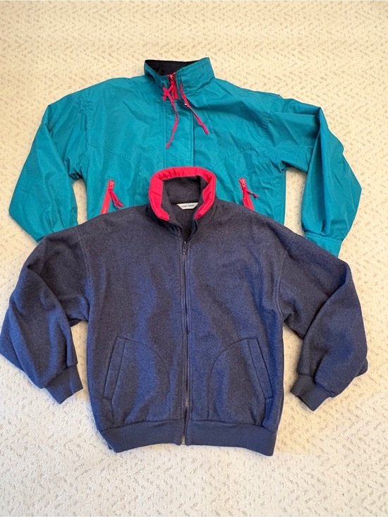 Cabin Creek Jackets & Blazers - Vintage 90s Snow Ski Jacket With Fleece Jacket Lining Size Medium Teal Pink